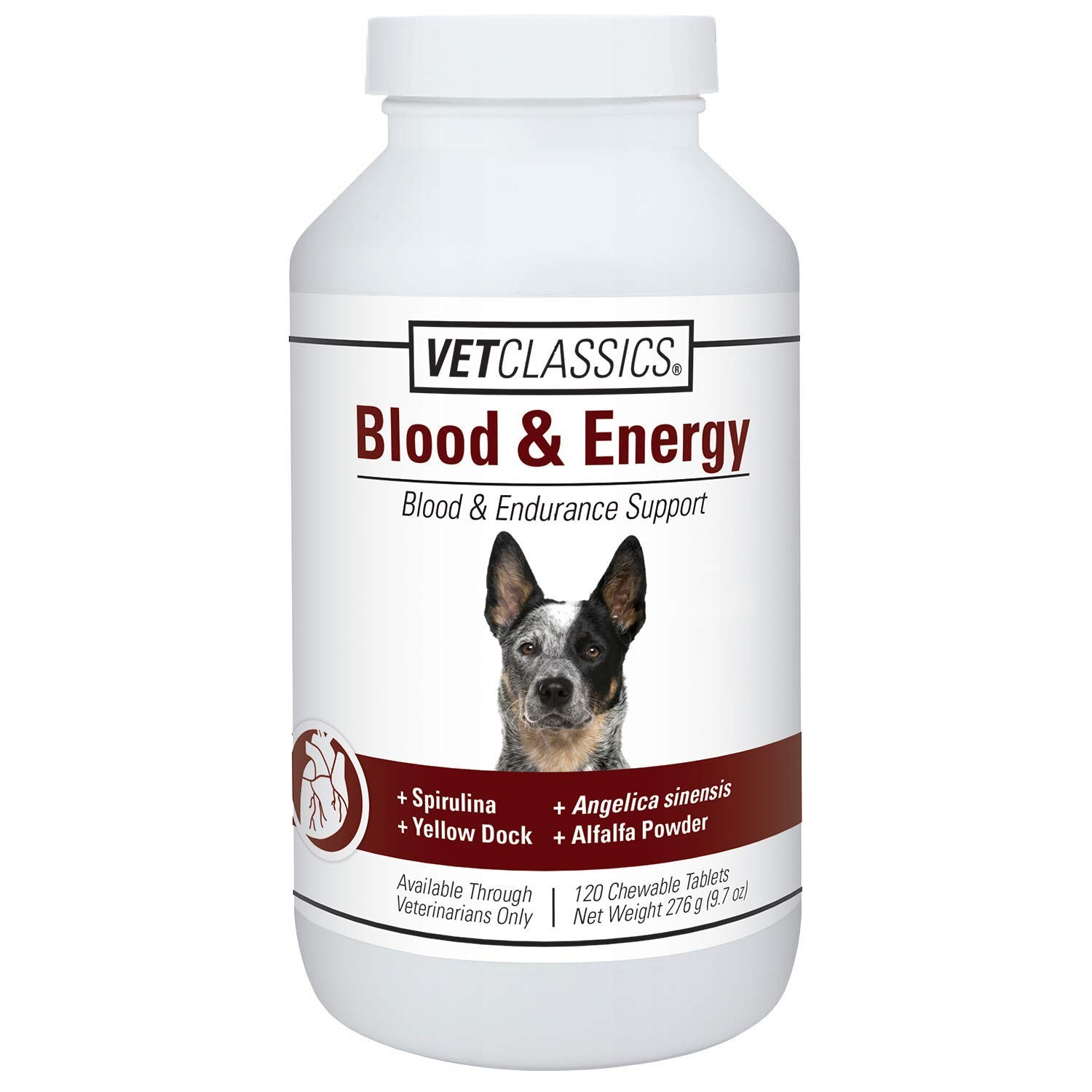 Vet Classics Blood & Energy Support for Dogs, Supports Endurance with Spirulina, Vet Classics Blood & Energy Support for Dogs, Supports Endurance with Spirulina,