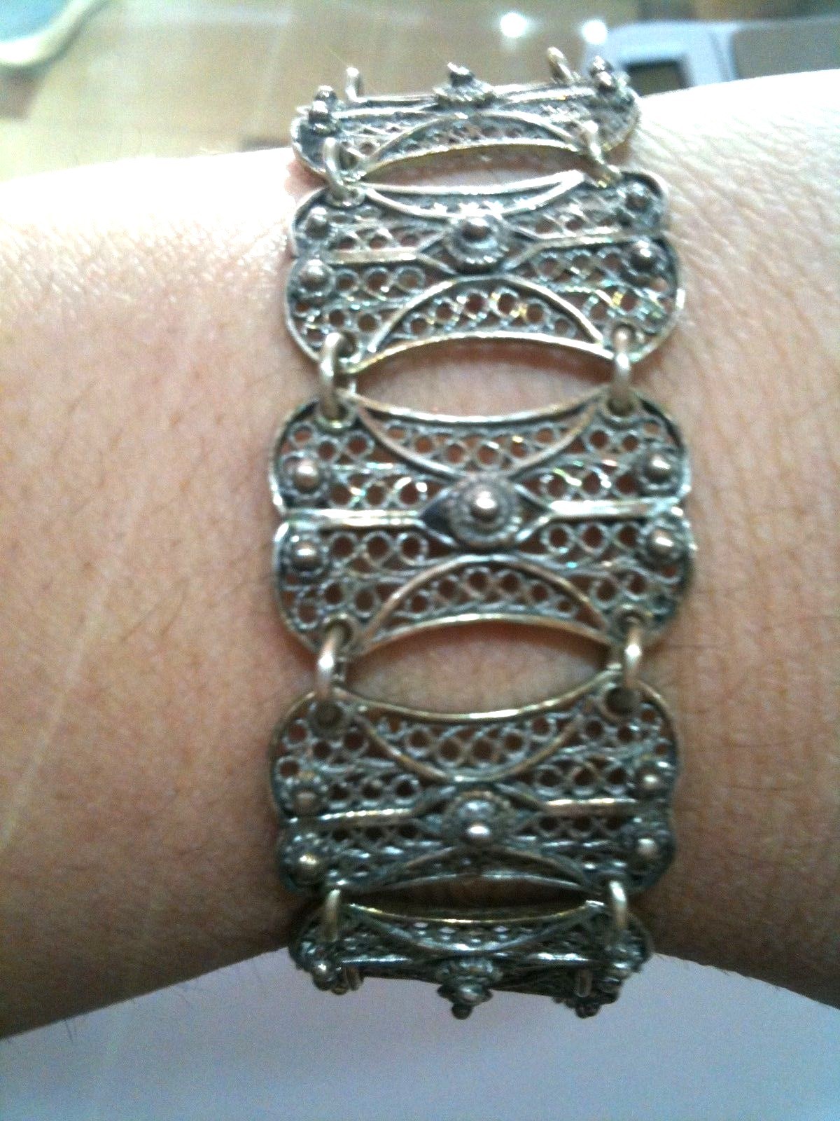 VINTAGE WOMEN NEW SILVER 925 BRACELET IN FILIGREE-ANTIQUE MODEL-AWES0ME VINTAGE WOMEN NEW SILVER 925 BRACELET IN FILIGREE-ANTIQUE MODEL-AWES0ME