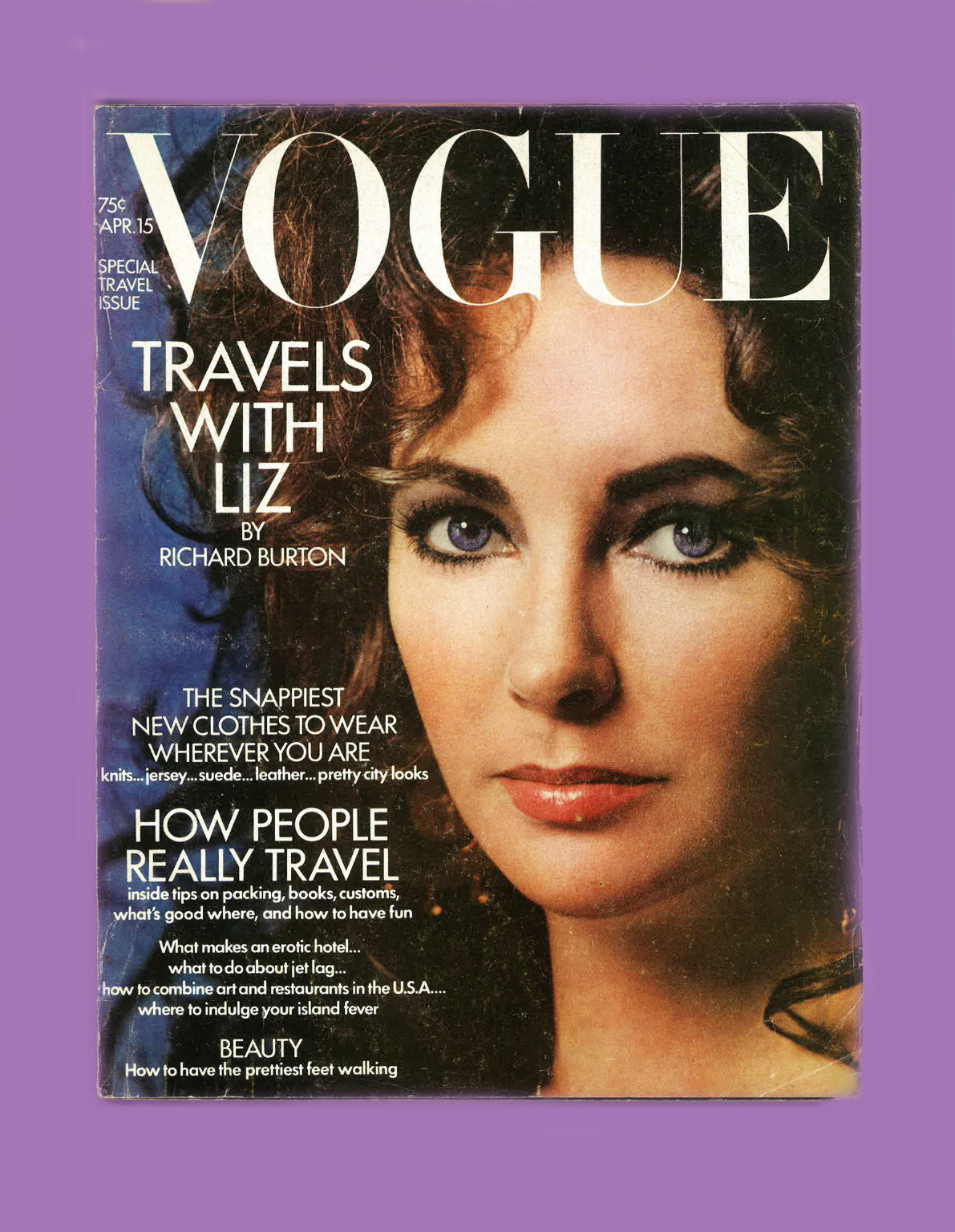 VOGUE-APRIL 15,1971-ELIZABETH TAYLOR-JOE DALLESANDRO-PENELOPE TREE-LAUREN HUTTON