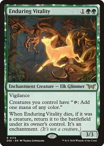 Enduring Vitality (Extended Art) Duskmourn: House of Horror Regular , Mtg , Rare Enduring Vitality (Extended Art) Duskmourn: House of Horror Regular , Mtg , Rare