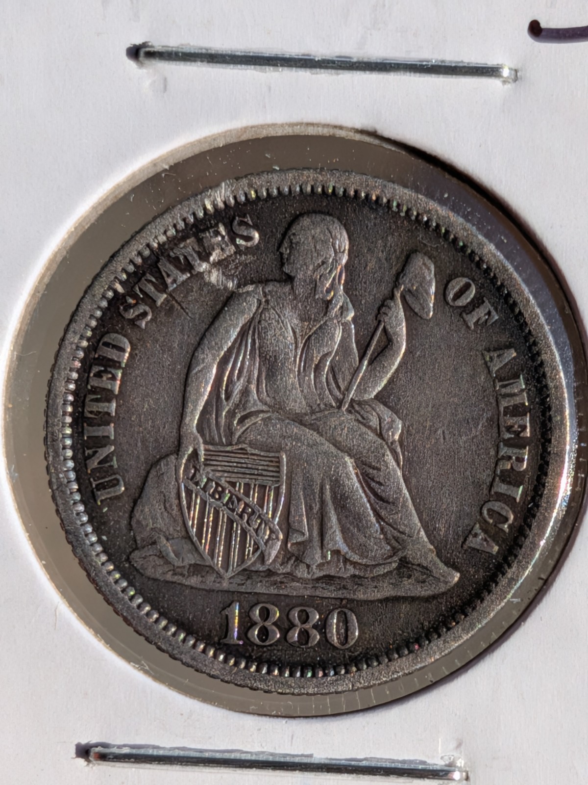 1880 Sitting Liberty Dime
