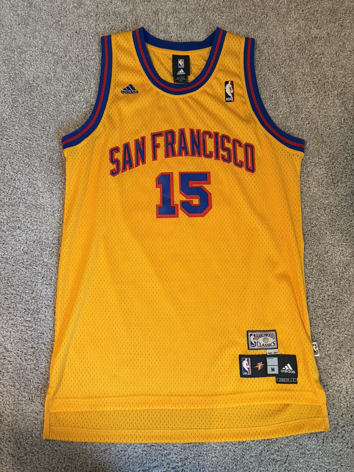 VTG Hardwood Classics NBA Golden State Warriors Andris Biedrins Jersey Size M VTG Hardwood Classics NBA Golden State Warriors Andris Biedrins Jersey Size M