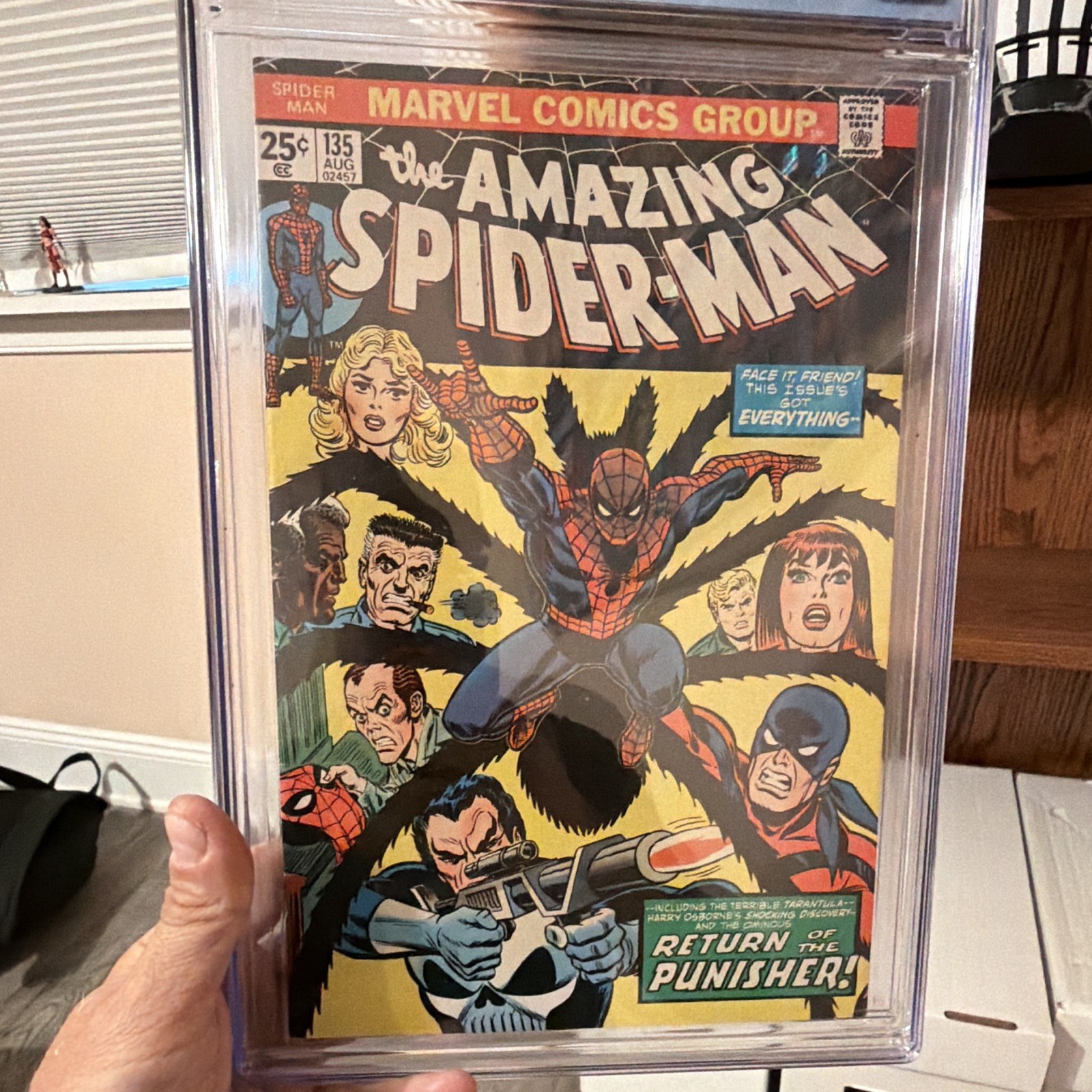 Marvel Amazing Spider-Man #135 (1974) CGC 8.0 2nd App of Punisher White Pages Marvel Amazing Spider-Man #135 (1974) CGC 8.0 2nd App of Punisher White Pages