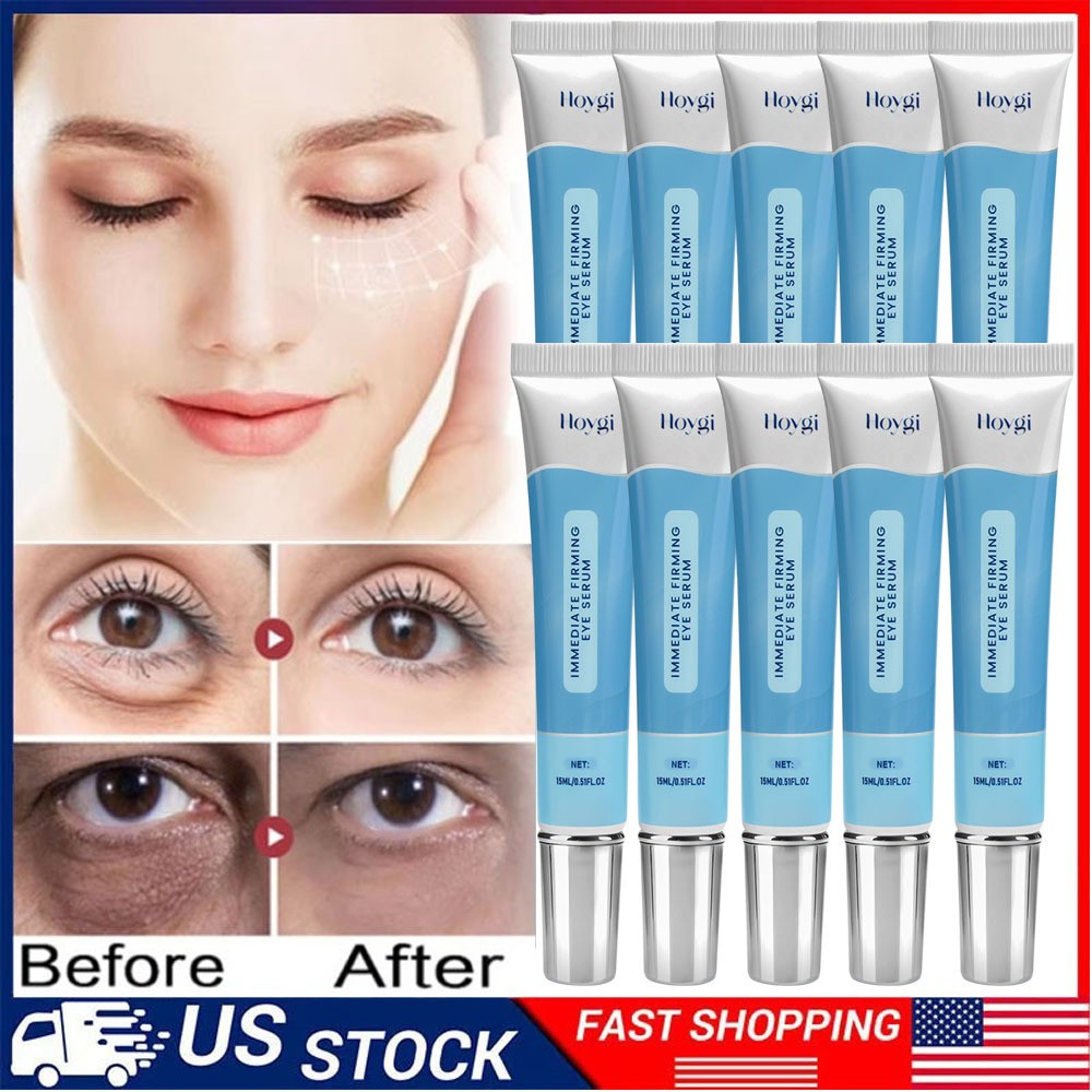 10Pcs Rapid Reduction Eye Serum, Anti Aging Serum Visibly Reduces Under-Eye Bags
