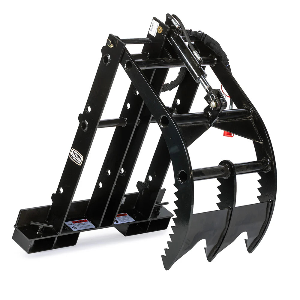 Titan Attachments Pallet Fork Mounted Adjustable Grapple Attachment
