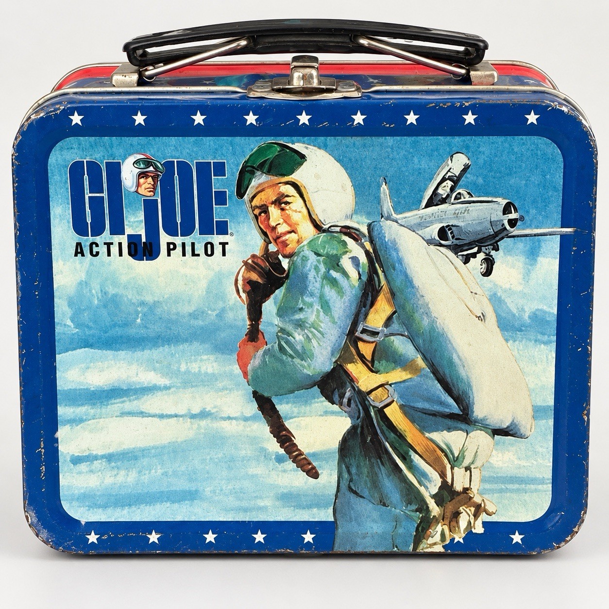 2002 Hasbro GI Joe Action Pilot Mini Metal Lunch Box Tin Vintage Style 2002 Hasbro GI Joe Action Pilot Mini Metal Lunch Box Tin Vintage Style