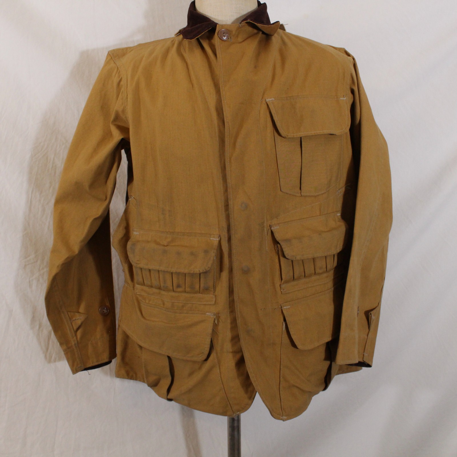 Vtg 1950s Hinson Bodyguard Men’s 40 Hunting Jacket Coat USA Corduroy Trim Brown Vtg 1950s Hinson Bodyguard Men’s 40 Hunting Jacket Coat USA Corduroy Trim Brown
