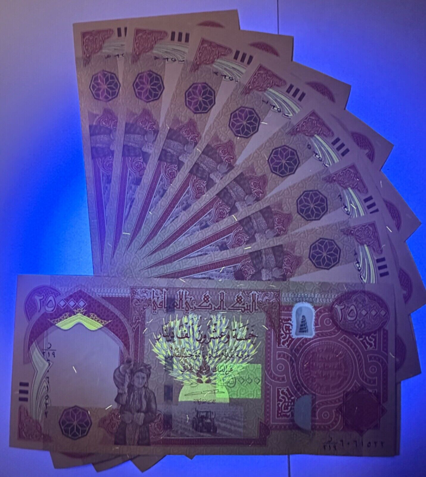 Iraq 200,000 Dinars (25000 x 8) 2023 NEW UNCIRCULATED 200K IQD Authentic
