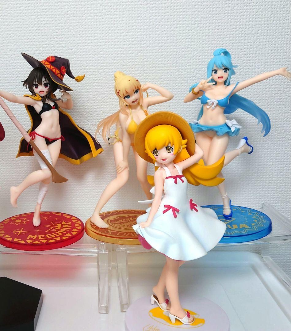 Konosuba Figure Set Darkness Aqua Megumin Collectible Anime Japan Preowned