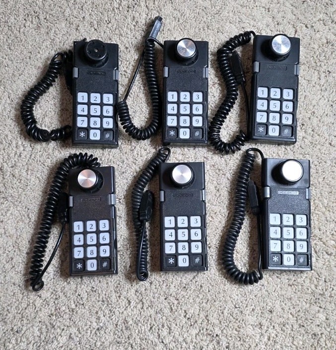 (6) Official OEM Colecovision Joystick Numberpad Controllers Gamepad Tested.
