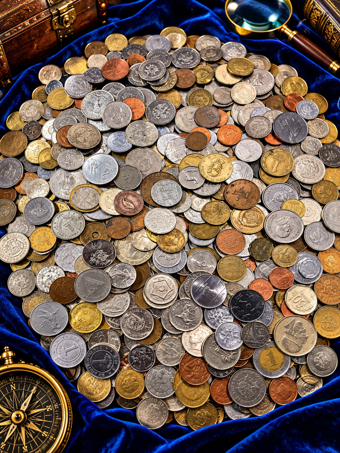 Huge Bulk Mixed Lot of 100 Assorted Foreign Coins From Around the World Huge Bulk Mixed Lot of 100 Assorted Foreign Coins From Around the World