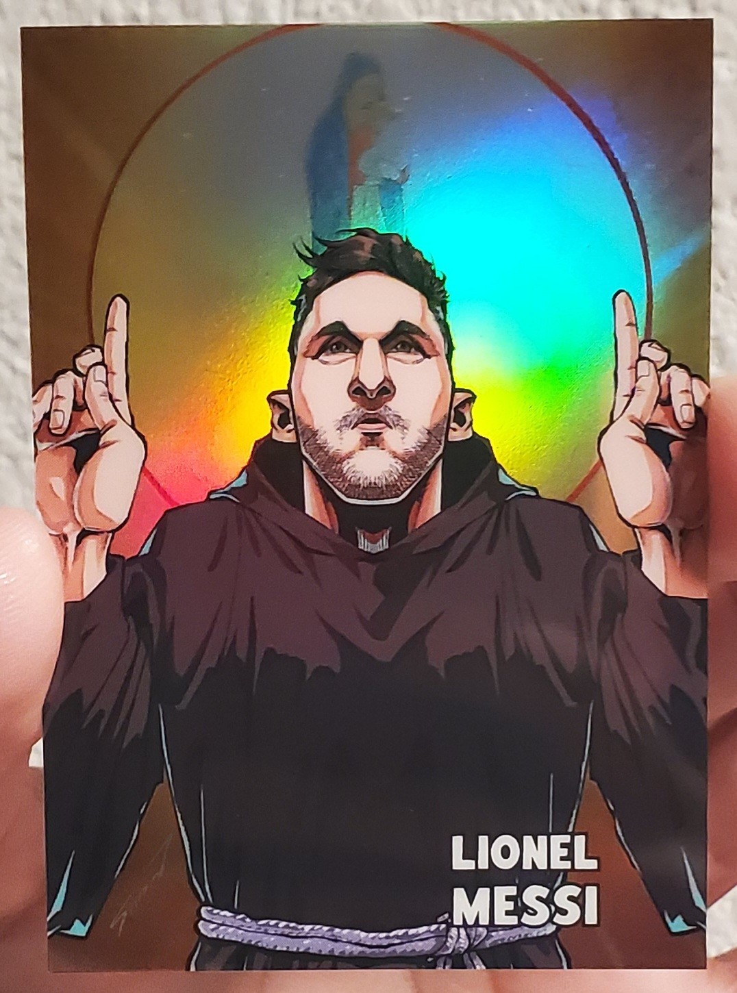 LIONEL MESSI 2026 Leaf Metal Chrome ANIME NATION OVA SILVER INTER MIAMI