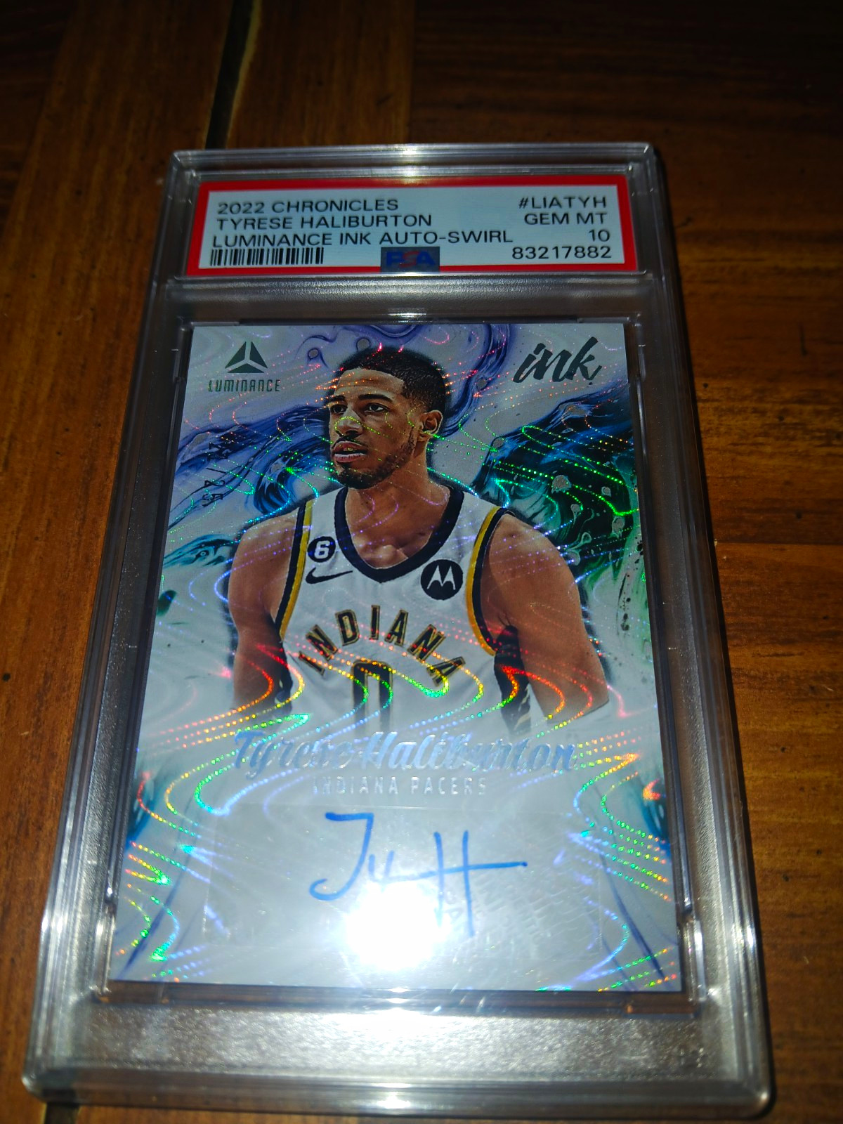 Panini 2022 Chronicles Luminance Ink Auto Tyrese Haliburton /25  #LIATYH PSA