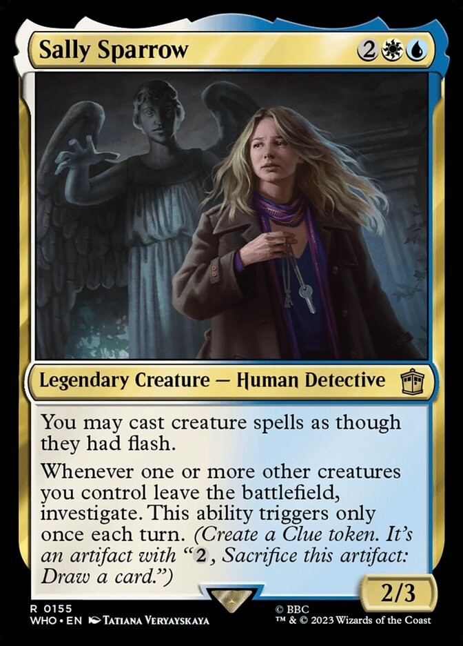 Sally Sparrow 0155 Non Foil Rare Doctor Who Commander MTG Near Mint