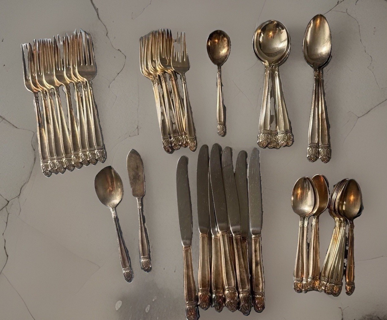 Holmes & Edwards Danish Princess IS Silverplate Flatware Set 53