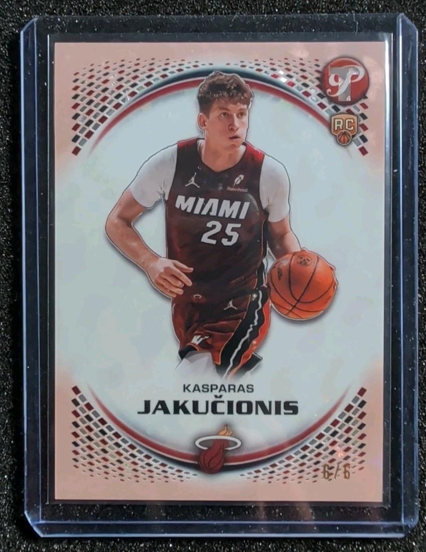 2025-26 Topps Pristine KASPARAS JAKUCIONIS Rookie #6/6 Heat 2025-26 Topps Pristine KASPARAS JAKUCIONIS Rookie #6/6 Heat