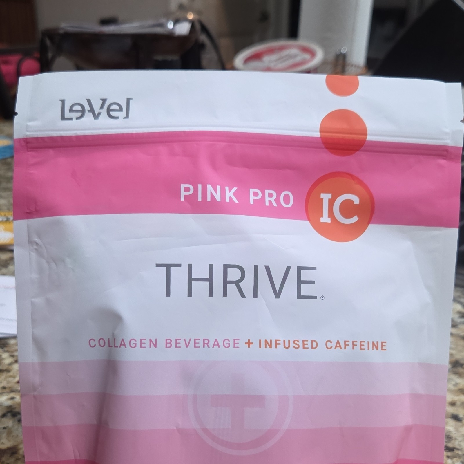 Le-Vel THRIVE Pink Pro IC Collagen + Powder, Natural, 16 Stick Packs