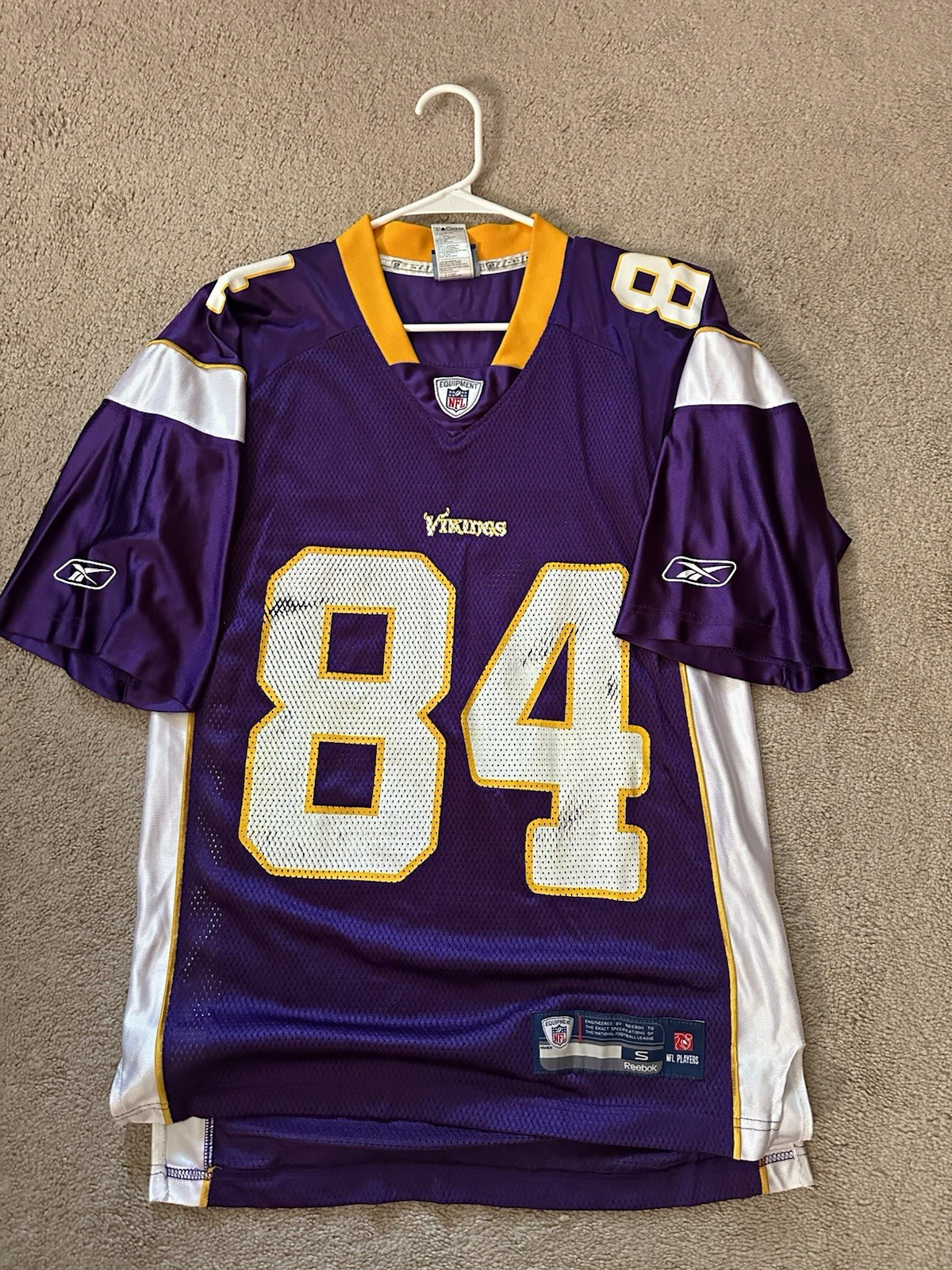Reebok Randy Moss #84 Minnesota Vikings NFL Jersey Men\'s Size S Purple Reebok Randy Moss #84 Minnesota Vikings NFL Jersey Men\'s Size S Purple