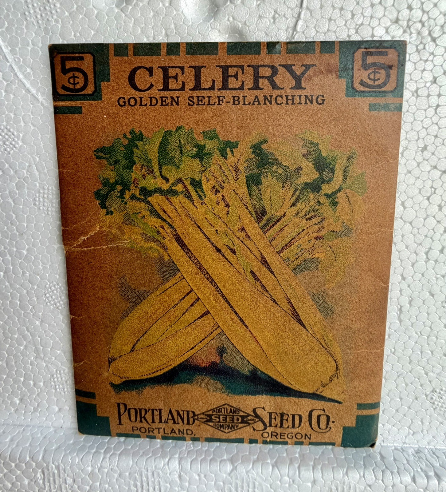 Vintage 1940s Celery Seed Packet Portland Seed Company Oregon unopened & patina Vintage 1940s Celery Seed Packet Portland Seed Company Oregon unopened & patina