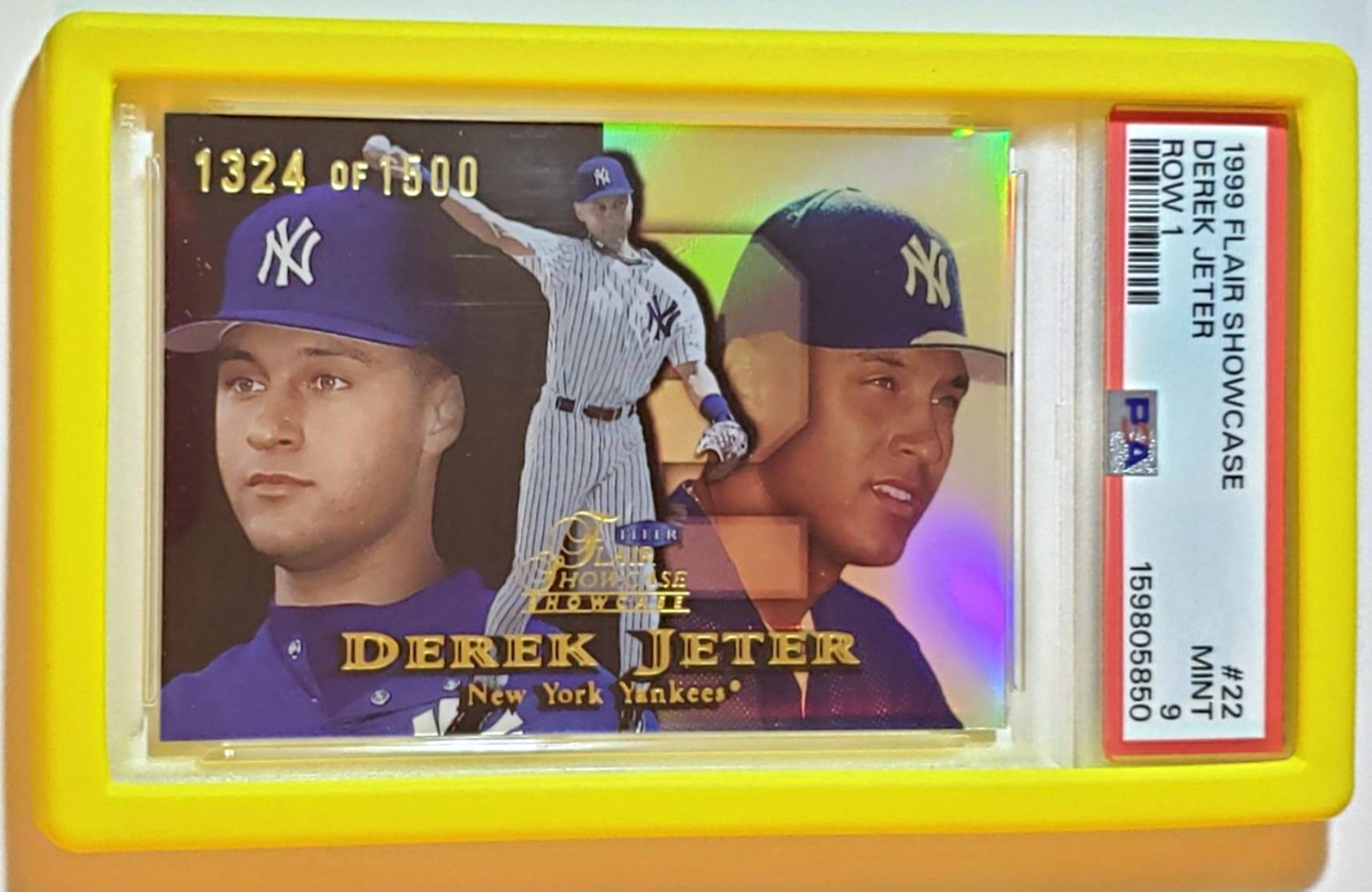 DEREK JETER 1999 FLAIR SHOWCASE ROW 1 PARALLEL PSA 9 💎 /1500 RARE N.Y YANKEES🔥 DEREK JETER 1999 FLAIR SHOWCASE ROW 1 PARALLEL PSA 9 💎 /1500 RARE N.Y YANKEES🔥