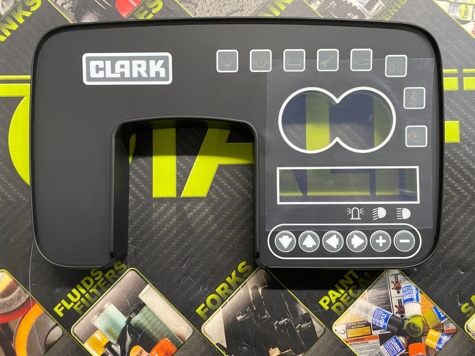 CLARK Forklift Upper POD Dash Display Cover #8098363 C15-C35 Key #39.510 CLARK Forklift Upper POD Dash Display Cover #8098363 C15-C35 Key #39.510