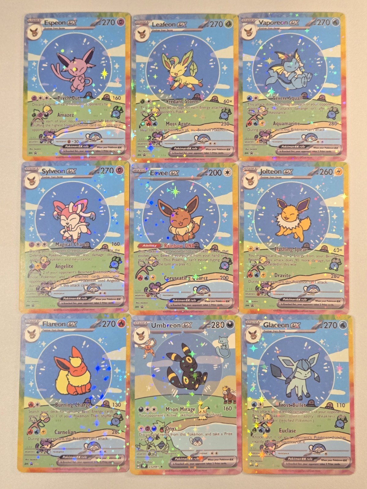 ✨Pokemon Bubble Eeveelutions Complete Set Eevee Umbreon Espeon Flareon FAN Art ✨Pokemon Bubble Eeveelutions Complete Set Eevee Umbreon Espeon Flareon FAN Art