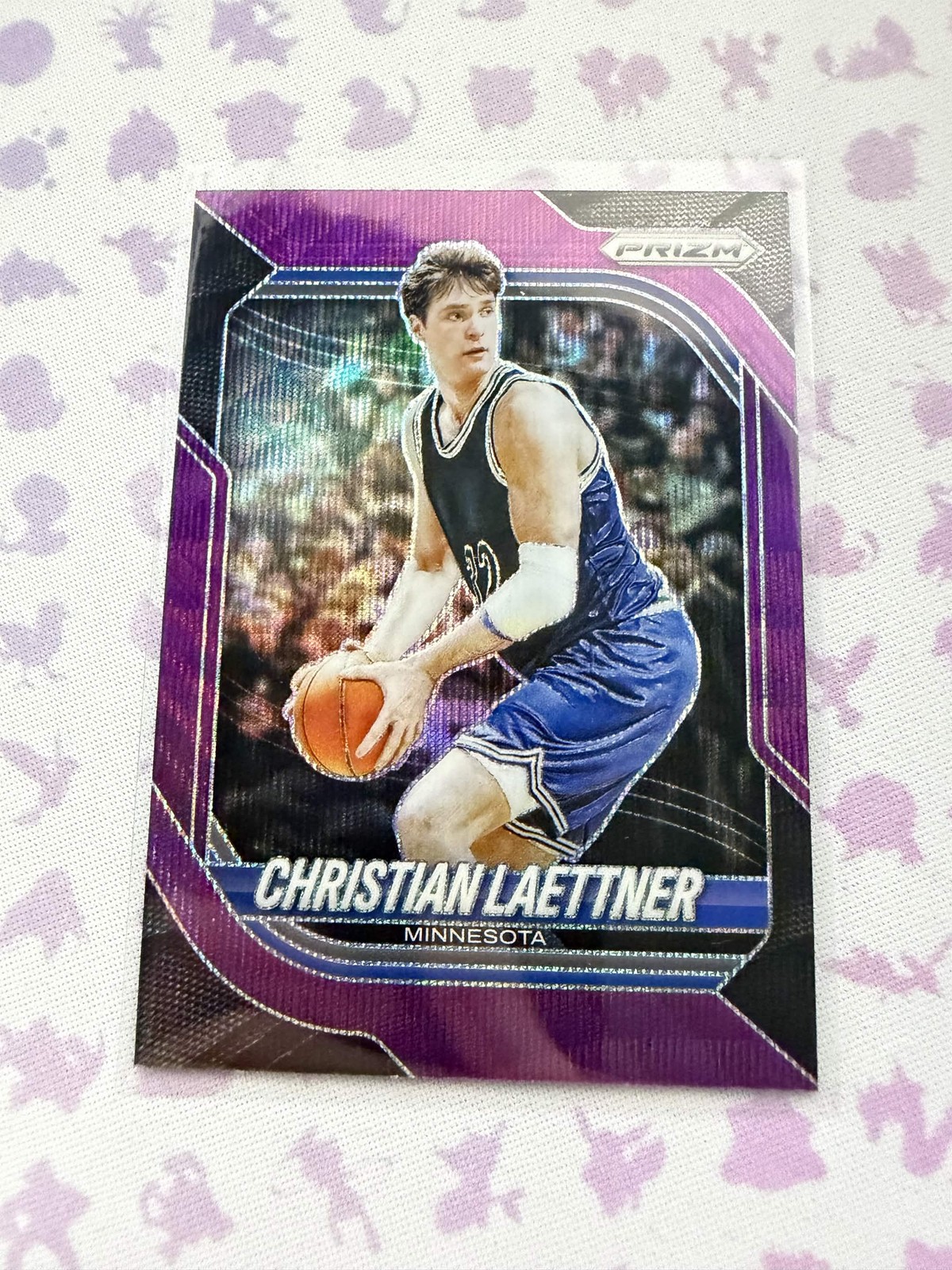 2025-26 Panini Prizm #186 Christian Laettner Purple Wave Prizm