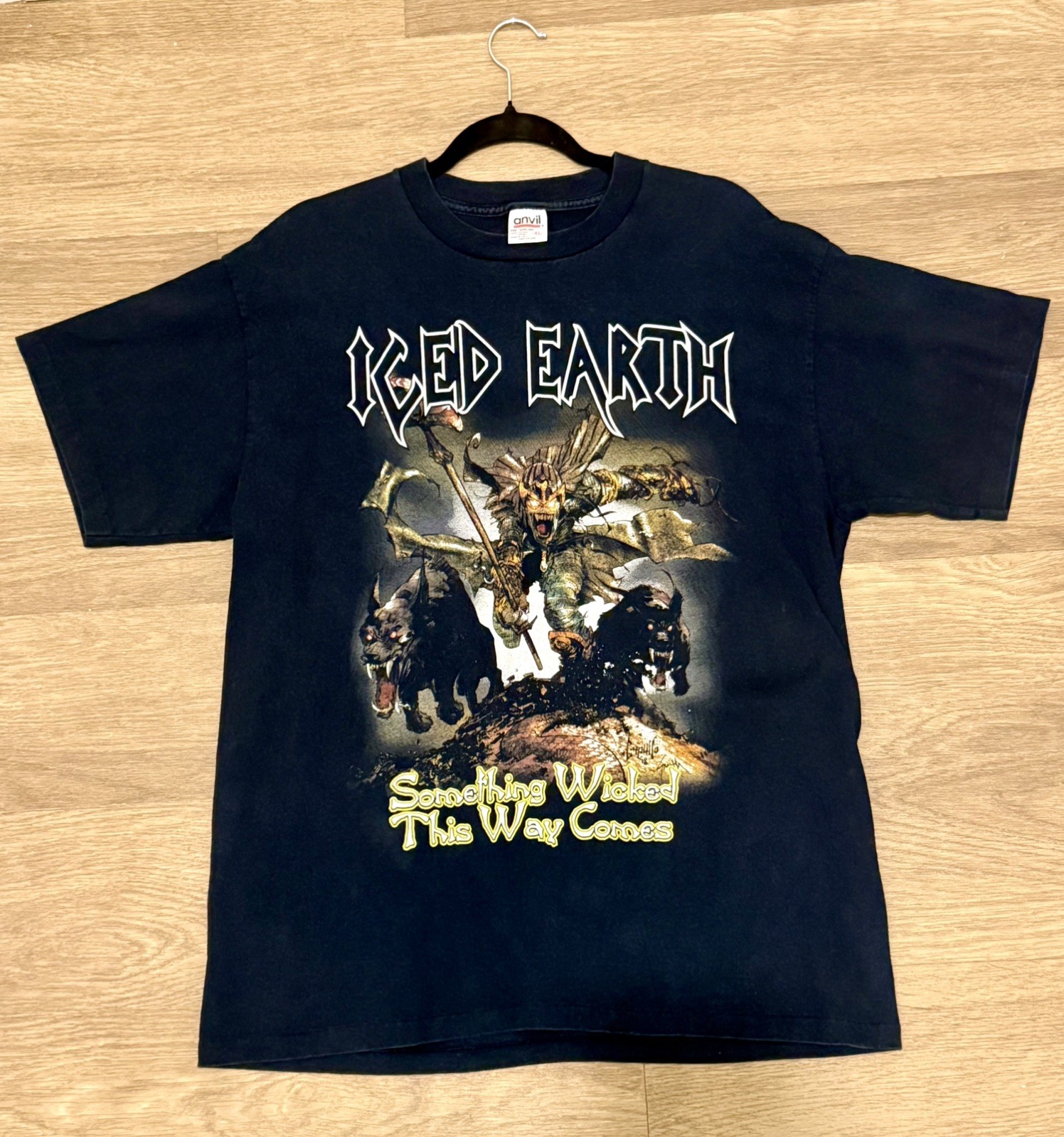 Vintage 1998 Iced Earth Something Wicked T Shirt XL Anvil USA Metal Band Rare