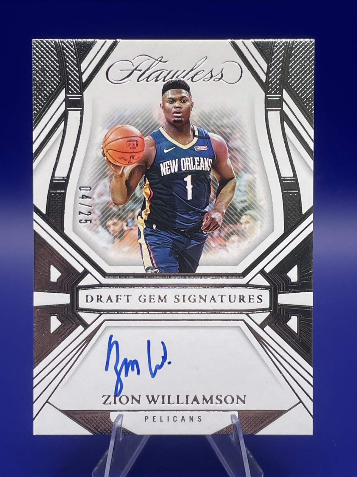 2023-24 Panini Flawless Zion Williamson Draft Gem Signatures Auto #/25 DGS-ZWL 2023-24 Panini Flawless Zion Williamson Draft Gem Signatures Auto #/25 DGS-ZWL