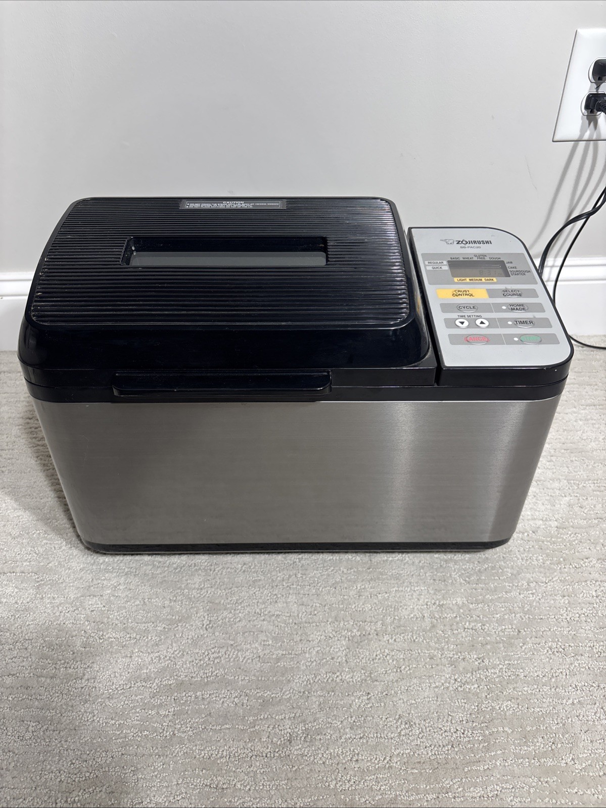 Zojirushi BB-PAC20 Home Bakery Virtuoso Bread Maker 2lb Loaf Machine Clean Zojirushi BB-PAC20 Home Bakery Virtuoso Bread Maker 2lb Loaf Machine Clean