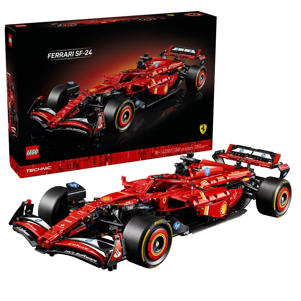 LEGO Technic Ferrari SF-24 F1 Car Model Kit for Adult F1 Fans 42207