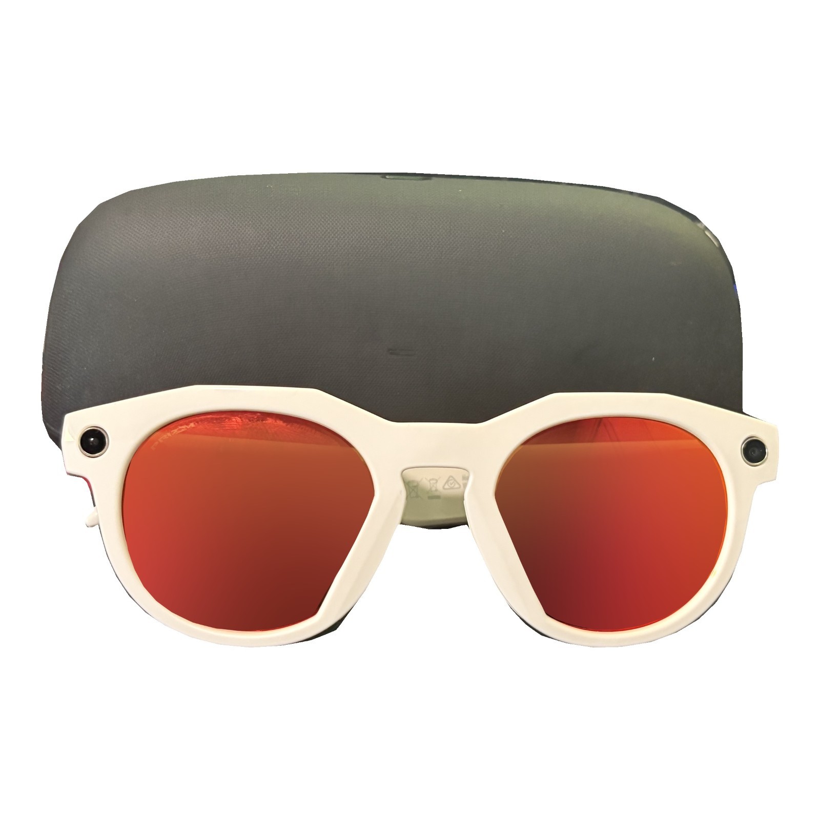 Oakley Meta HSTN Unisex Sunglasses Warm Grey Frame w/ Prizm Ruby Lenses Good