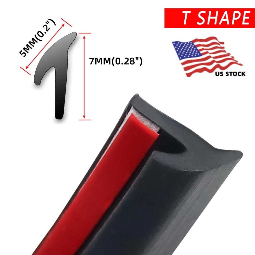 16.5ft Car Rubber Weather Seal Strip Car Windshield Edge Moulding Sealing Strip