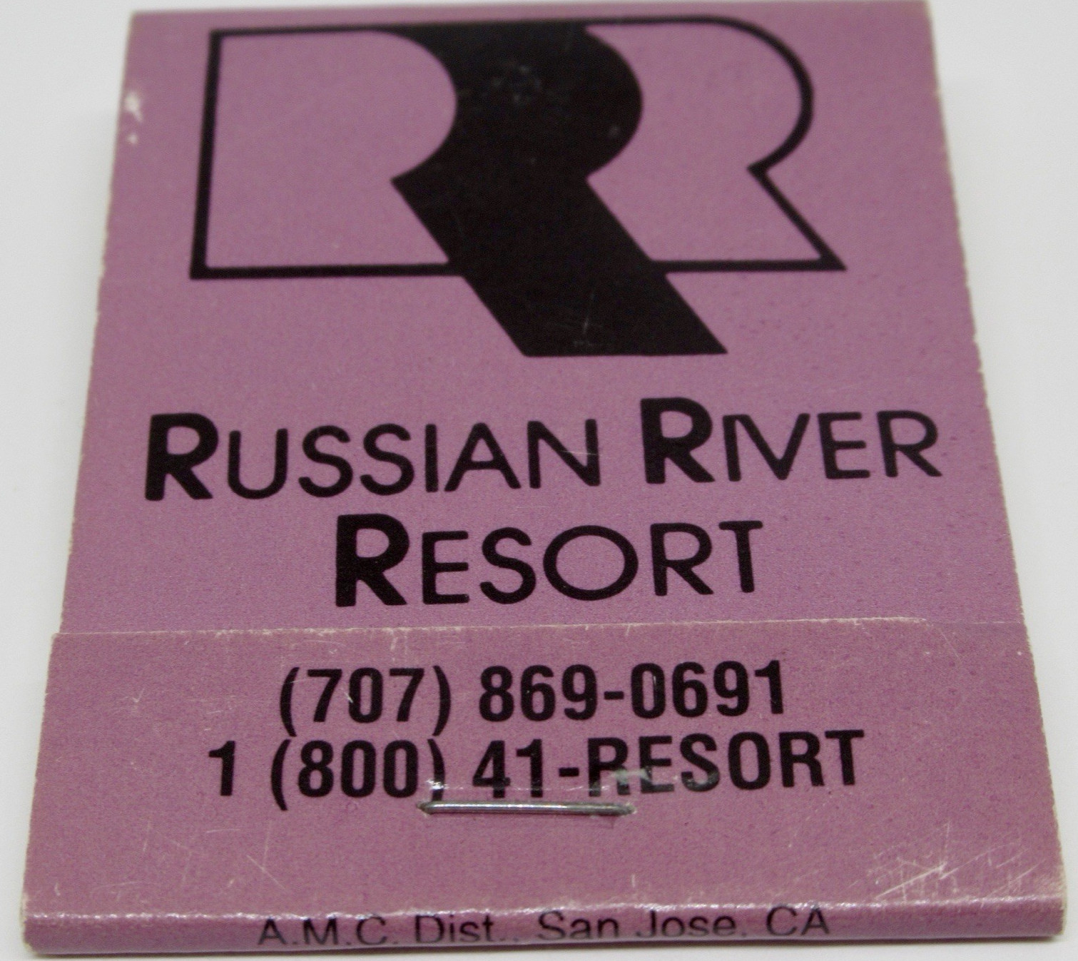 Russian River Gay Resort Guerneville California 16390 4th Street Matchbook