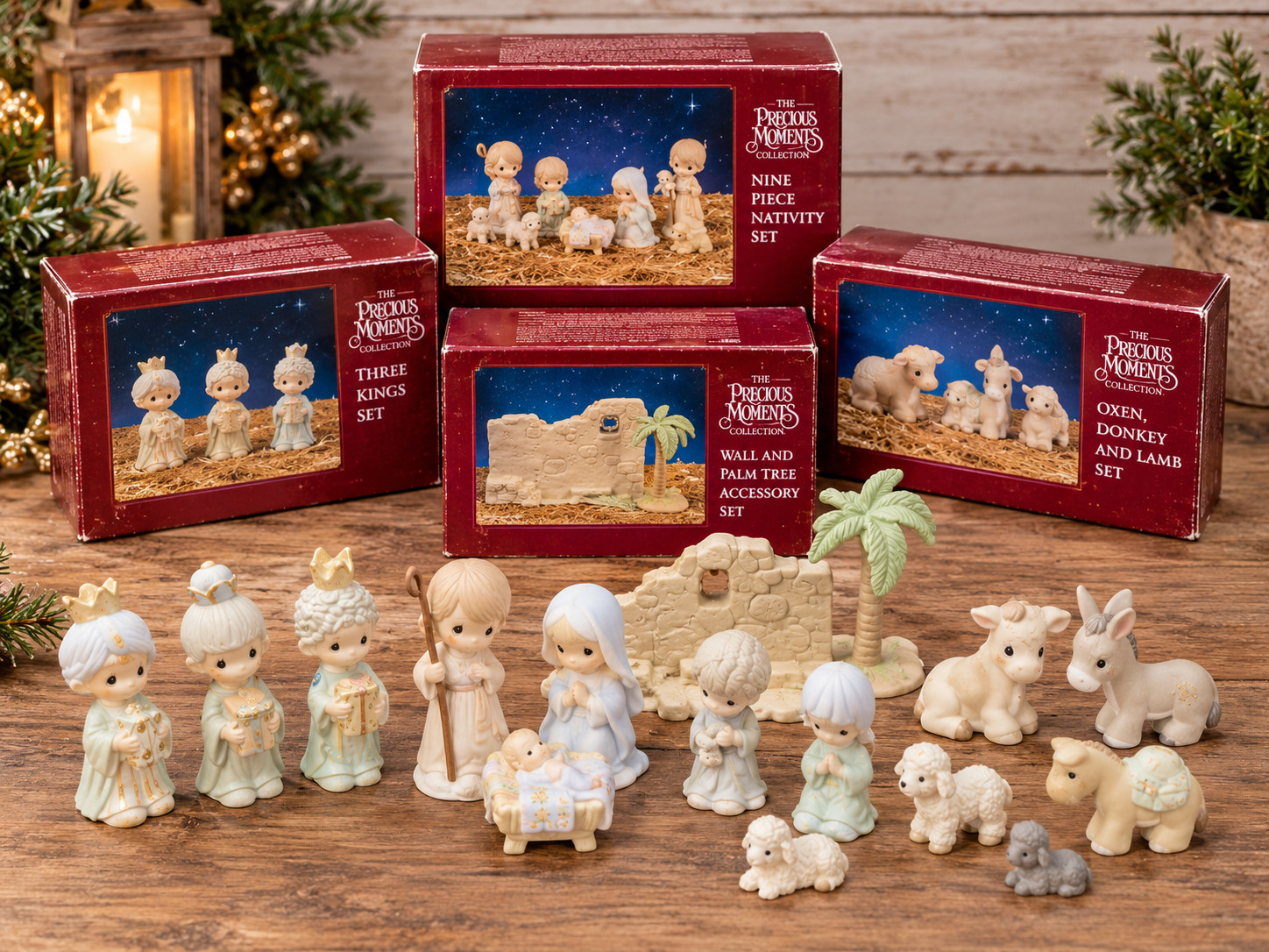 VIntage 1989 Enesco Precious Moments Miniature Hand-Painted Pewter Nativity VIntage 1989 Enesco Precious Moments Miniature Hand-Painted Pewter Nativity