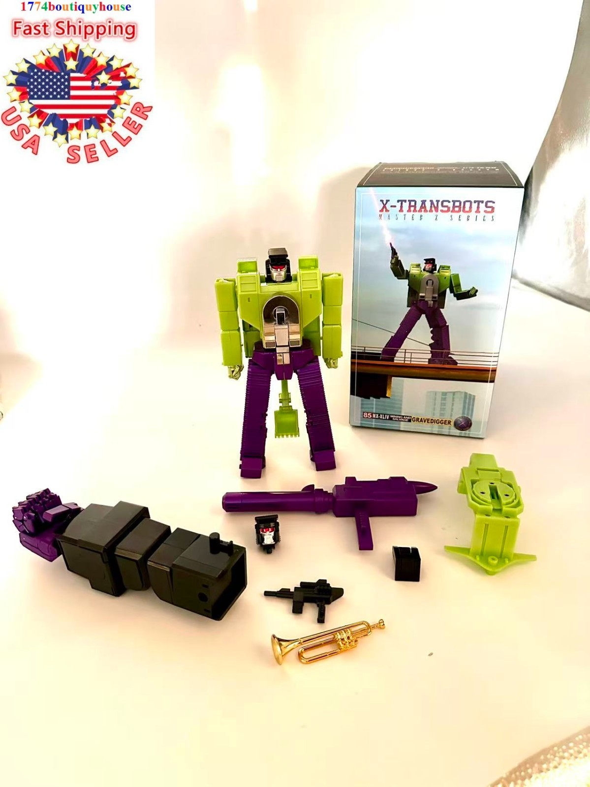 NEW BOX X-Transbots MX-44 Gravedigger Transformation Masterpiece Scavenger USA NEW BOX X-Transbots MX-44 Gravedigger Transformation Masterpiece Scavenger USA
