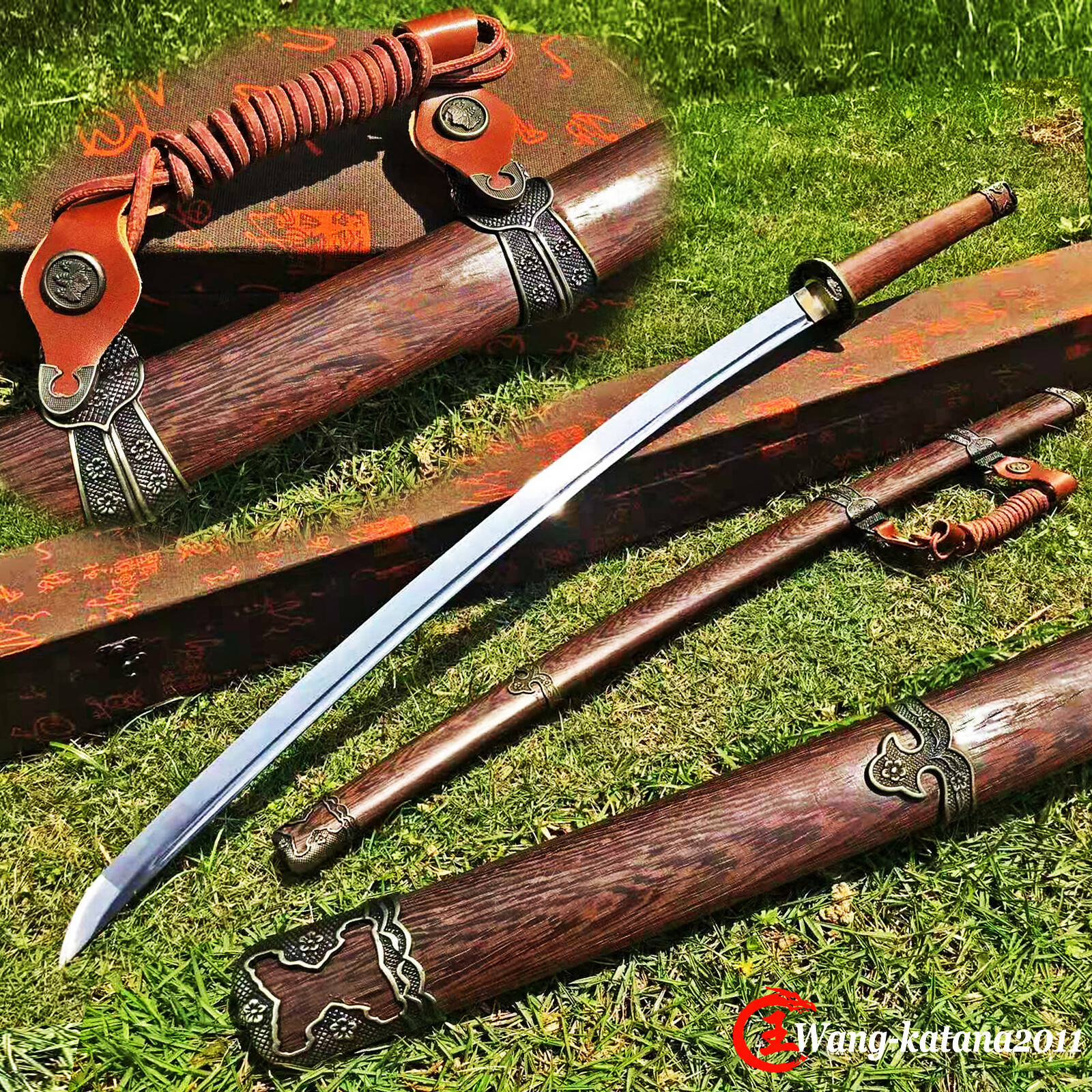 98 Type Military Saber Rosewood Sharp Japanese Samurai Katana Sword 1095 Steel