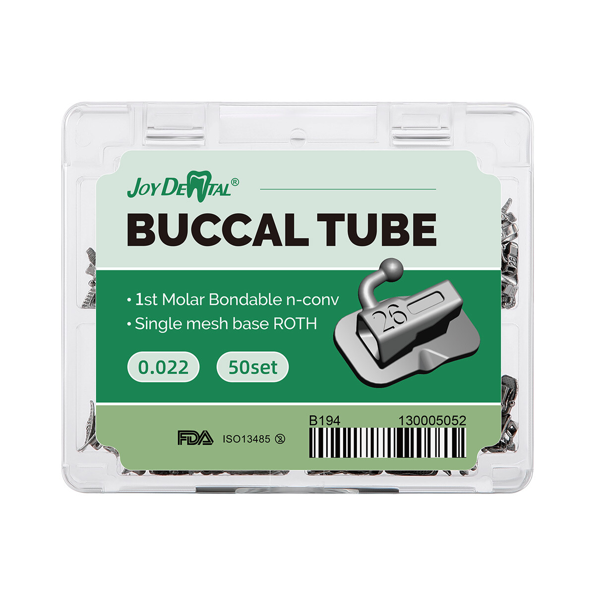 50Sets Dental Orthodontic Buccal Tubes 1st Molar Roth/MBT 018/022 Mesh Bondable 