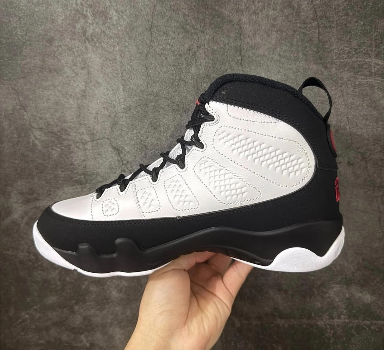 Nike Air Jordan 9 Retro Space Jam White Black True Red OG Leather Men's Shoes
