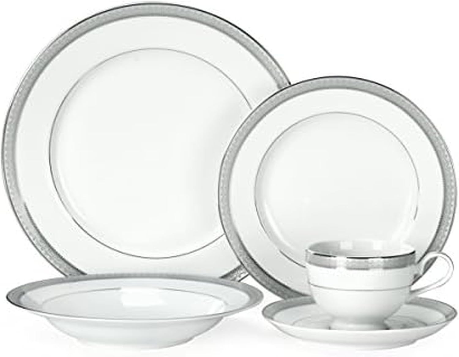 Platinum Crown 40-Piece Dinnerware Set, Service for 8 Platinum Crown 40-Piece Dinnerware Set, Service for 8