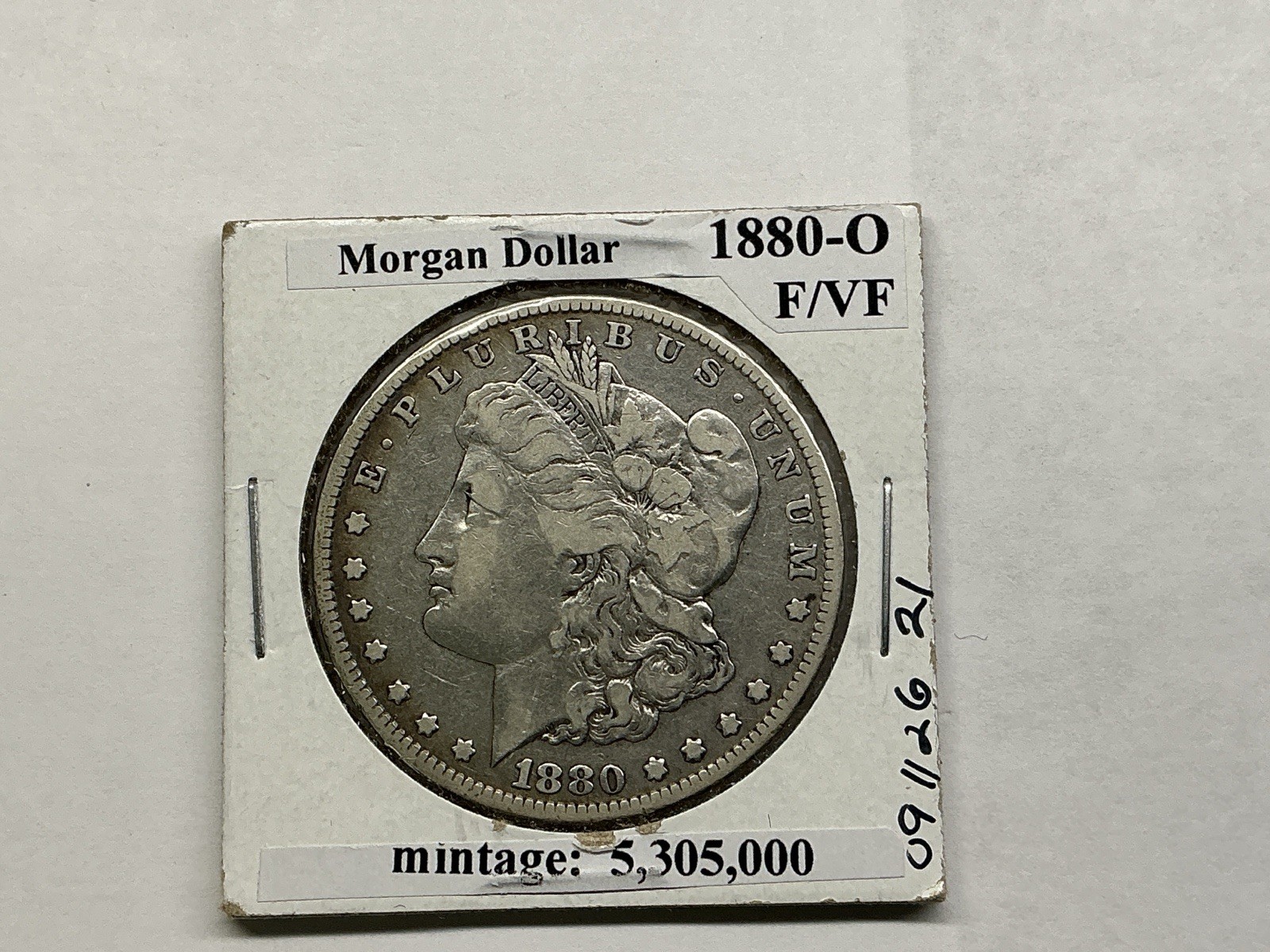 1880 O Morgan 90% Silver Dollar from New Orleans Mint VF Condition 091126 21ek