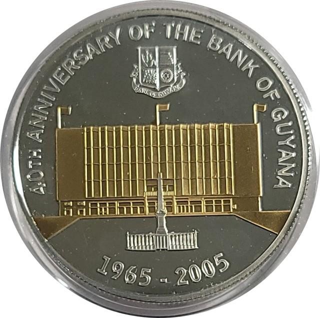 $1000 Guyana 40th Anniversary Bank of Guyana 1965-2005 Silver Proof
