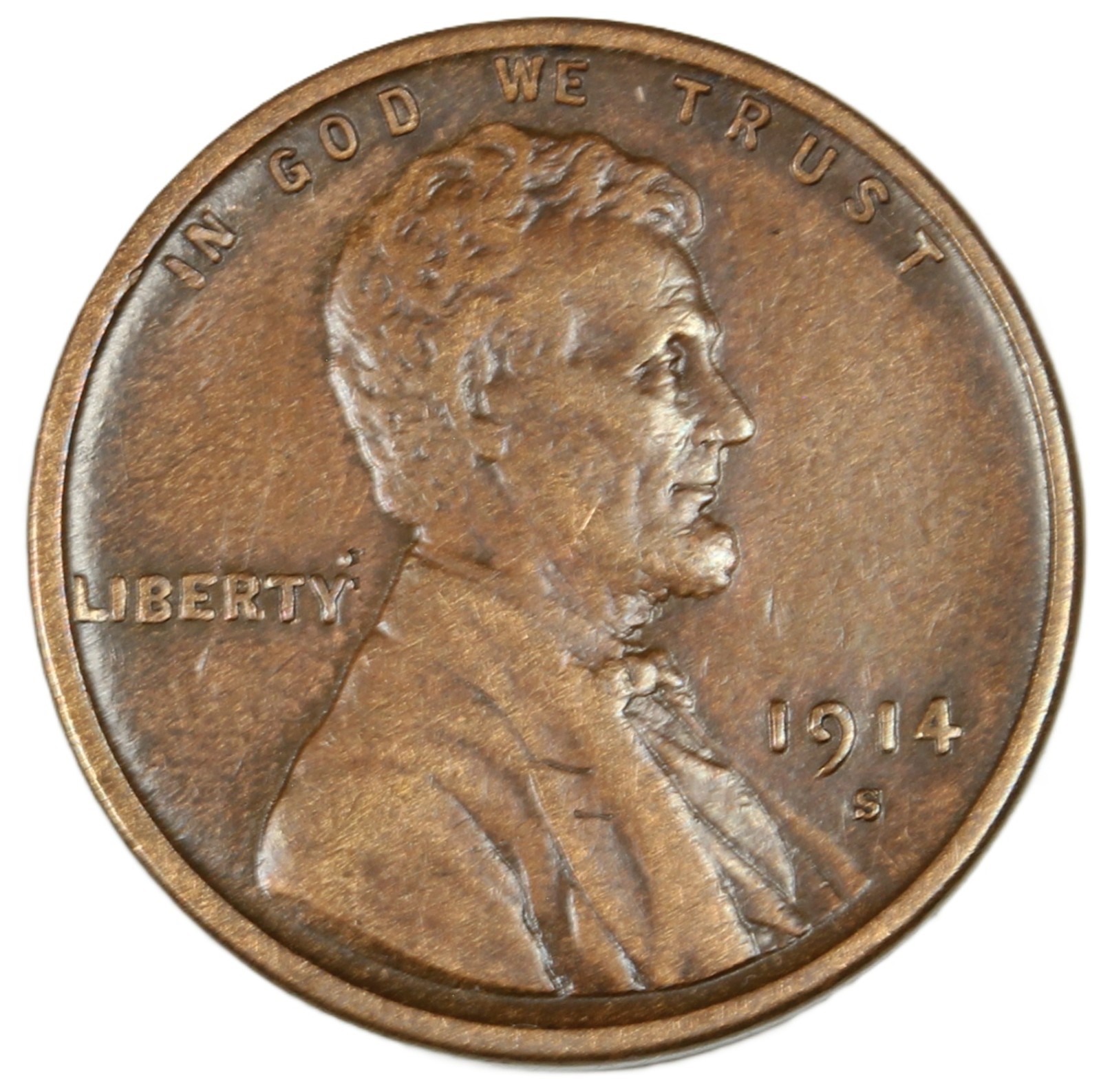 1914-S 1C BN Lincoln Cent- Choice VF++ - SMH- 2504 1914-S 1C BN Lincoln Cent- Choice VF++ - SMH- 2504