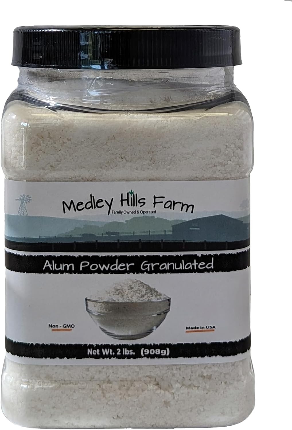 Alum Powder Granulated Food Grade 2 lbs. - by in Reusable Container - Granulated Alum Powder Granulated Food Grade 2 lbs. - by in Reusable Container - Granulated