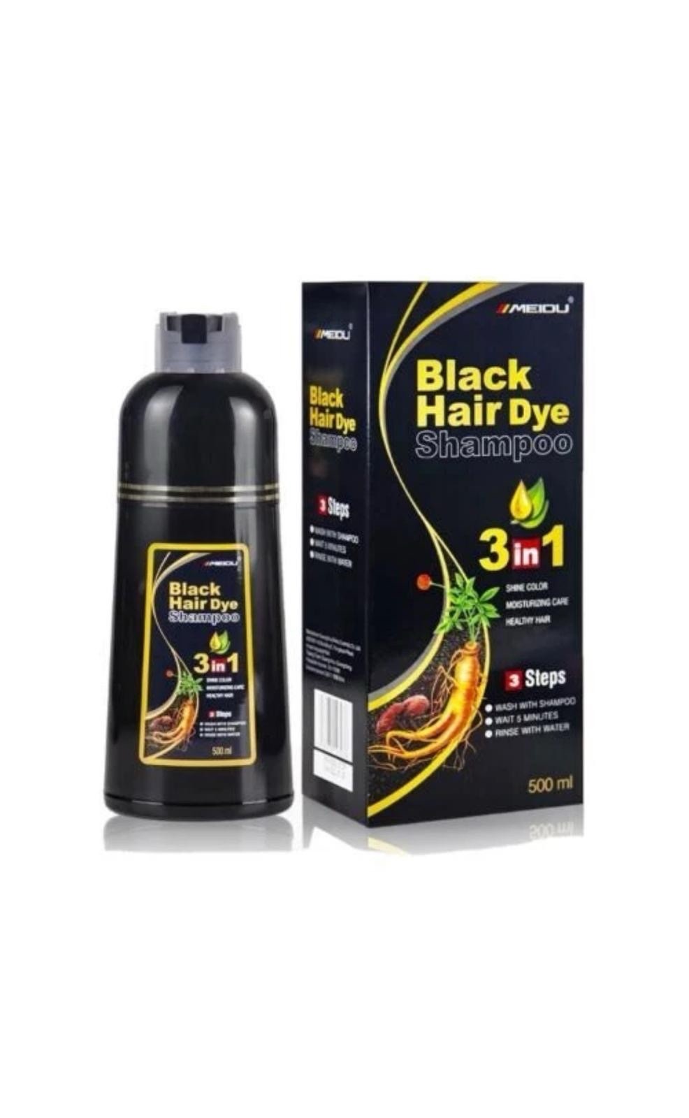 Meidu Black Hair Dye Shampoo 3 in 1 Hair Color Shampoo for Women & Men for Gr... Meidu Black Hair Dye Shampoo 3 in 1 Hair Color Shampoo for Women & Men for Gr...