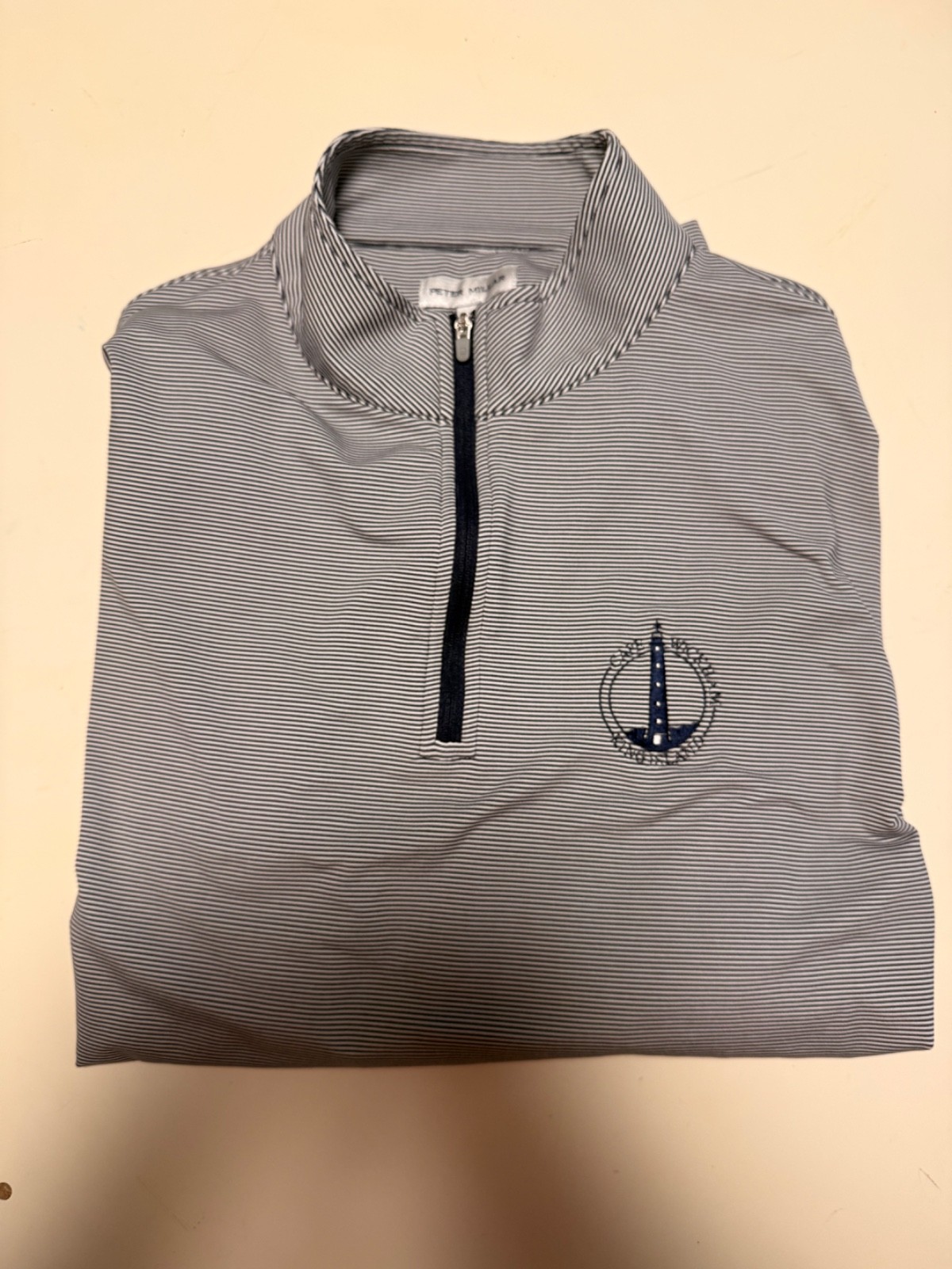 Peter Millar Quarter Zip: Cape Wickham Golf Club Navy/White Large Peter Millar Quarter Zip: Cape Wickham Golf Club Navy/White Large