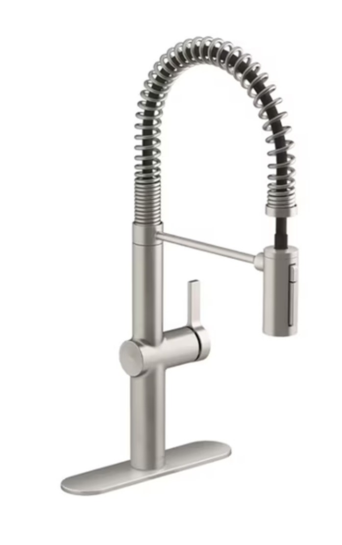 KOHLER Haku R38475-LVS Semi-Pro Pull Down Kitchen Sink Faucet Vibrant Stainless