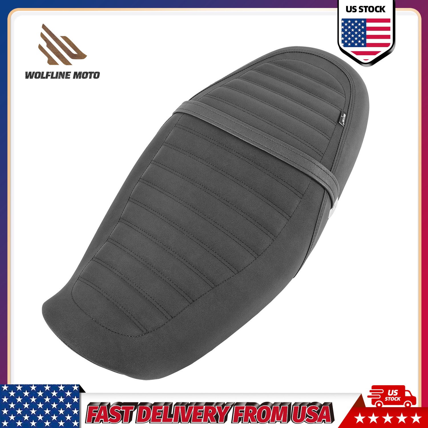WOLFLINE Low Dual Seat Cushion for Kawasaki Z900RS 2018-2026 Comfort Saddle