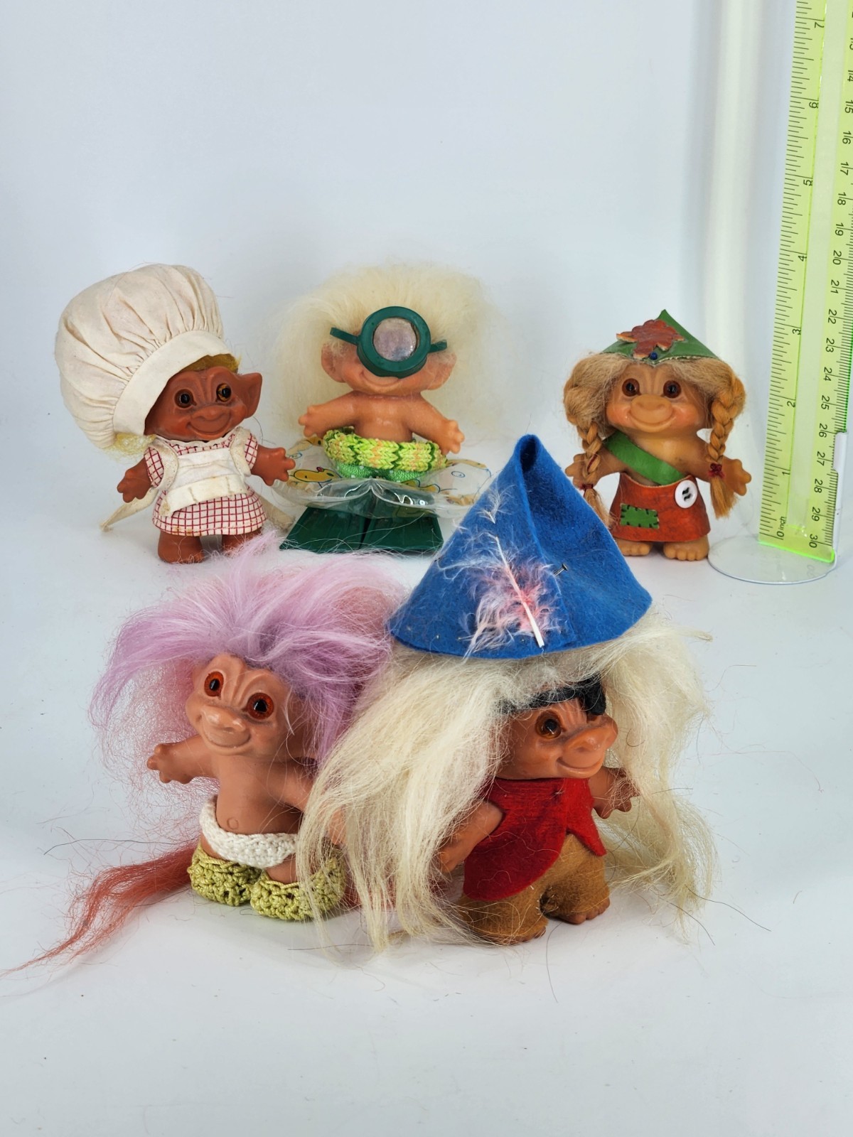 vintage 1960's old 3” Troll antique Dam Thing Scandia House Lot of 5 Rare vintage 1960's old 3” Troll antique Dam Thing Scandia House Lot of 5 Rare