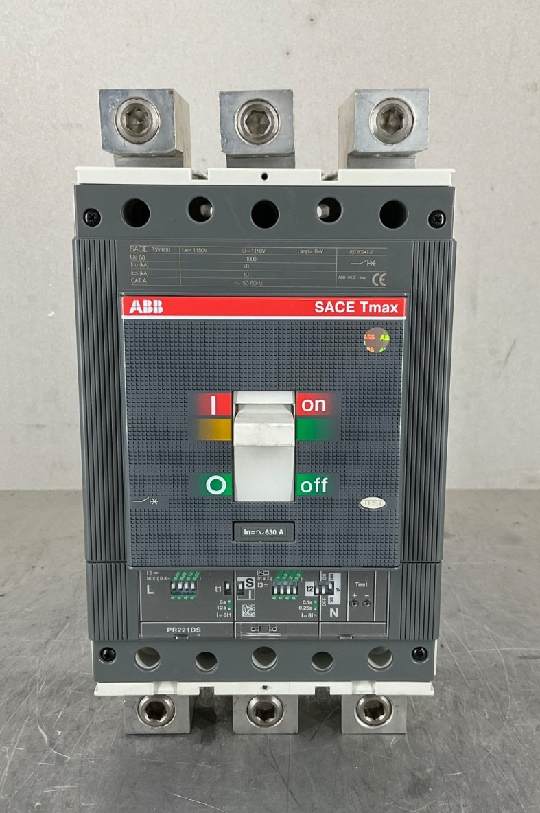 ABB T5V630BL TMAX CIRCUIT BREAKER 1150V 630 A 3P WITH PR221DS LS/I TRIP UNIT ABB T5V630BL TMAX CIRCUIT BREAKER 1150V 630 A 3P WITH PR221DS LS/I TRIP UNIT